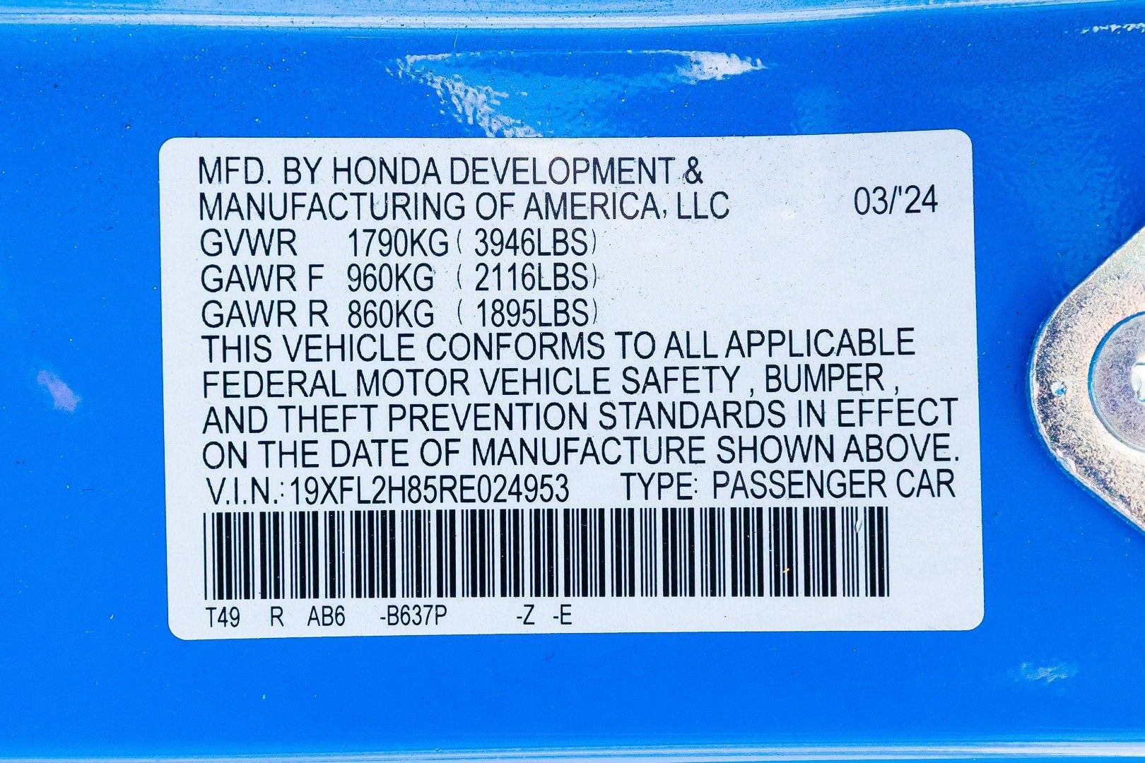 2024 Honda Civic Hatchback Sport