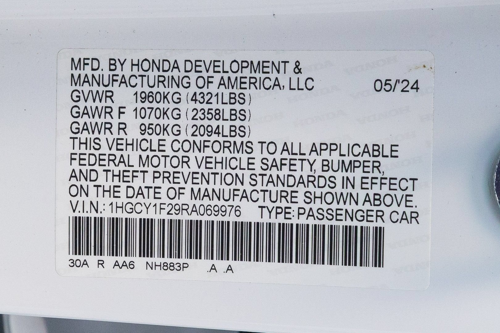 2024 Honda Accord Sedan LX