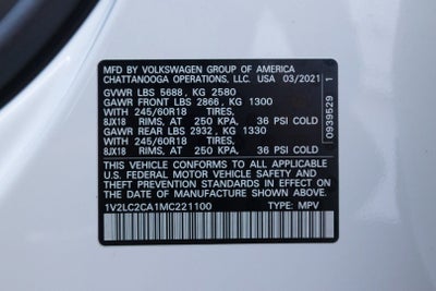 2021 Volkswagen Atlas Cross Sport 2.0T SE