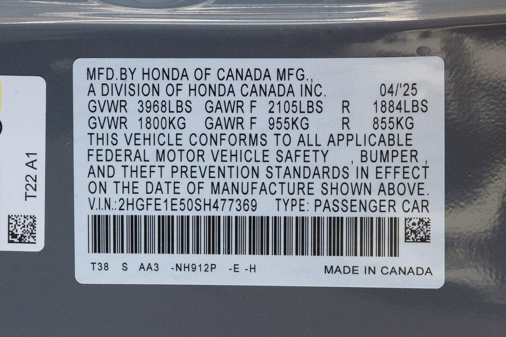 2025 Honda Civic Si 4DR MT