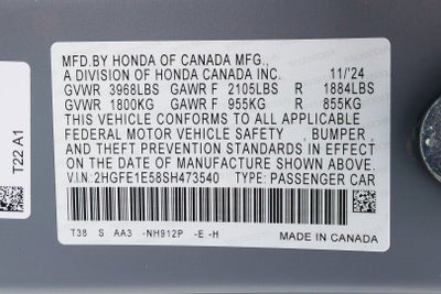 2025 Honda Civic Si 4DR MT