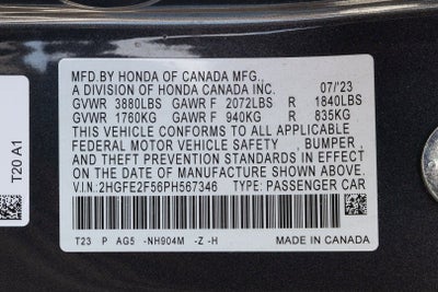 2023 Honda Civic Sedan Sport