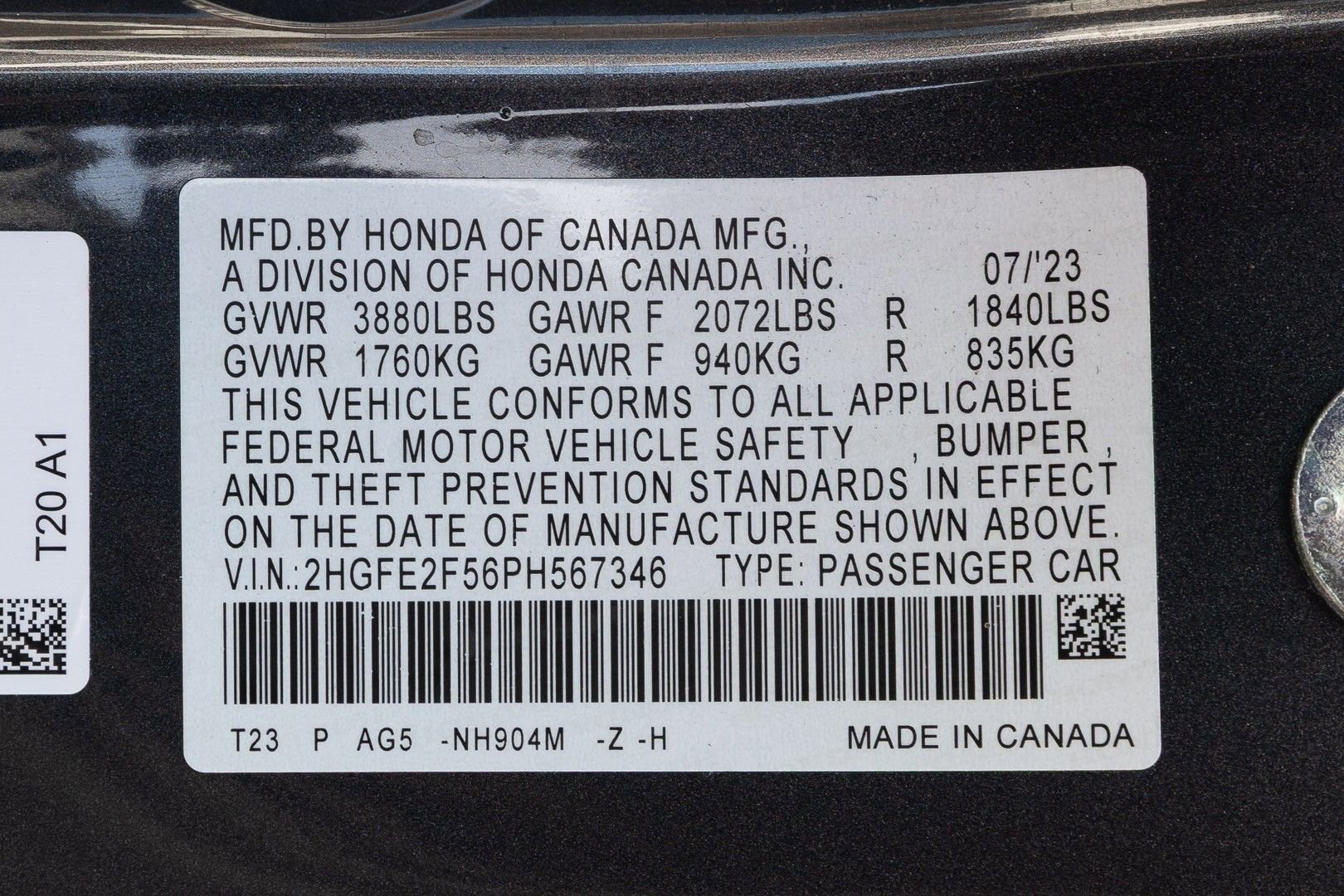 2023 Honda Civic Sedan Sport