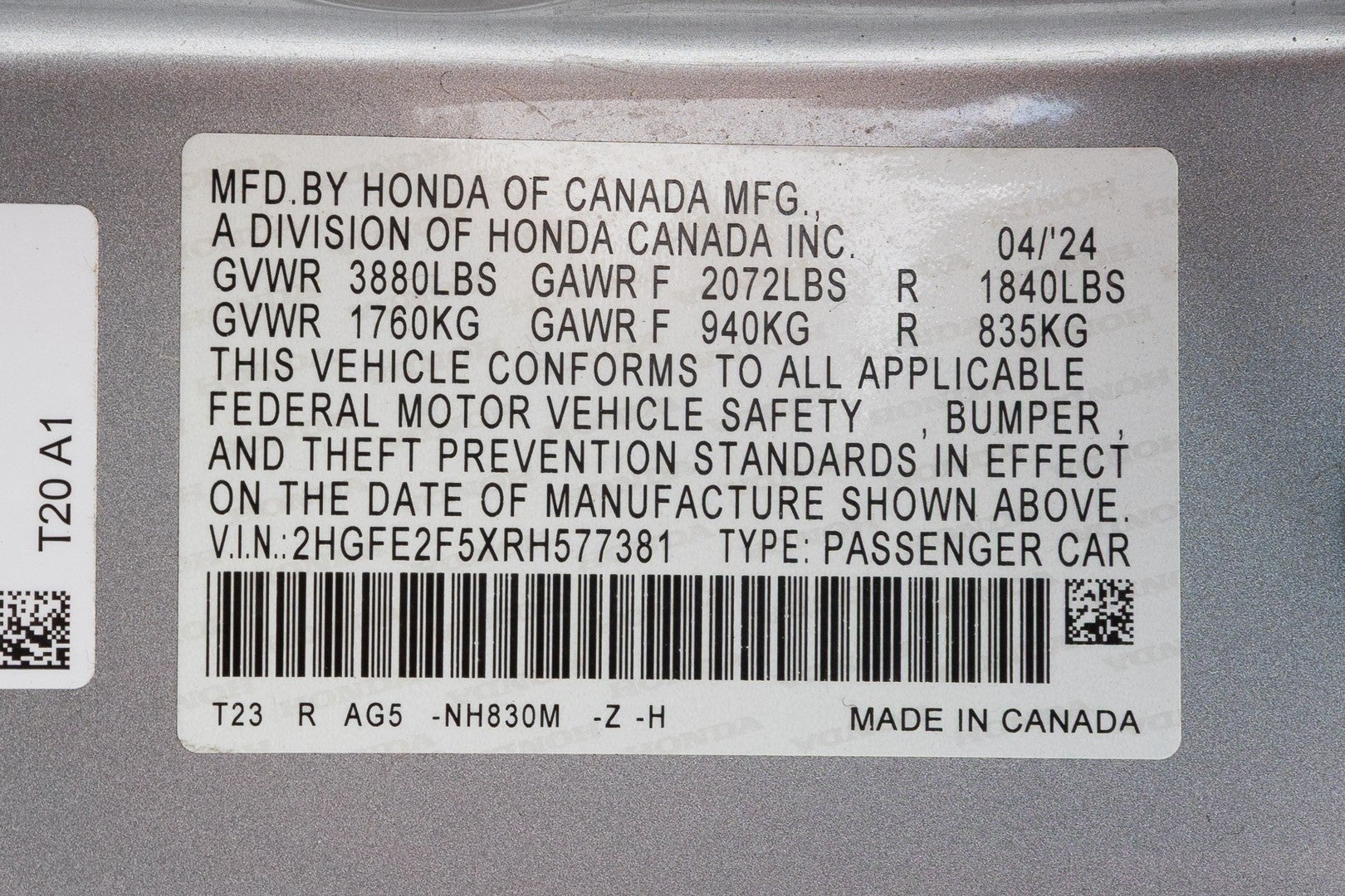 2024 Honda Civic Sedan Sport