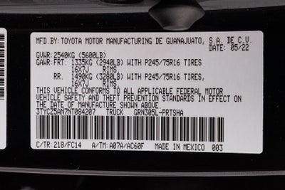 2022 Toyota Tacoma 4WD SR