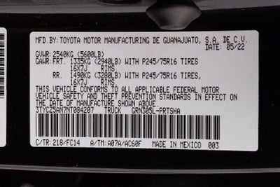 2022 Toyota Tacoma 4WD SR