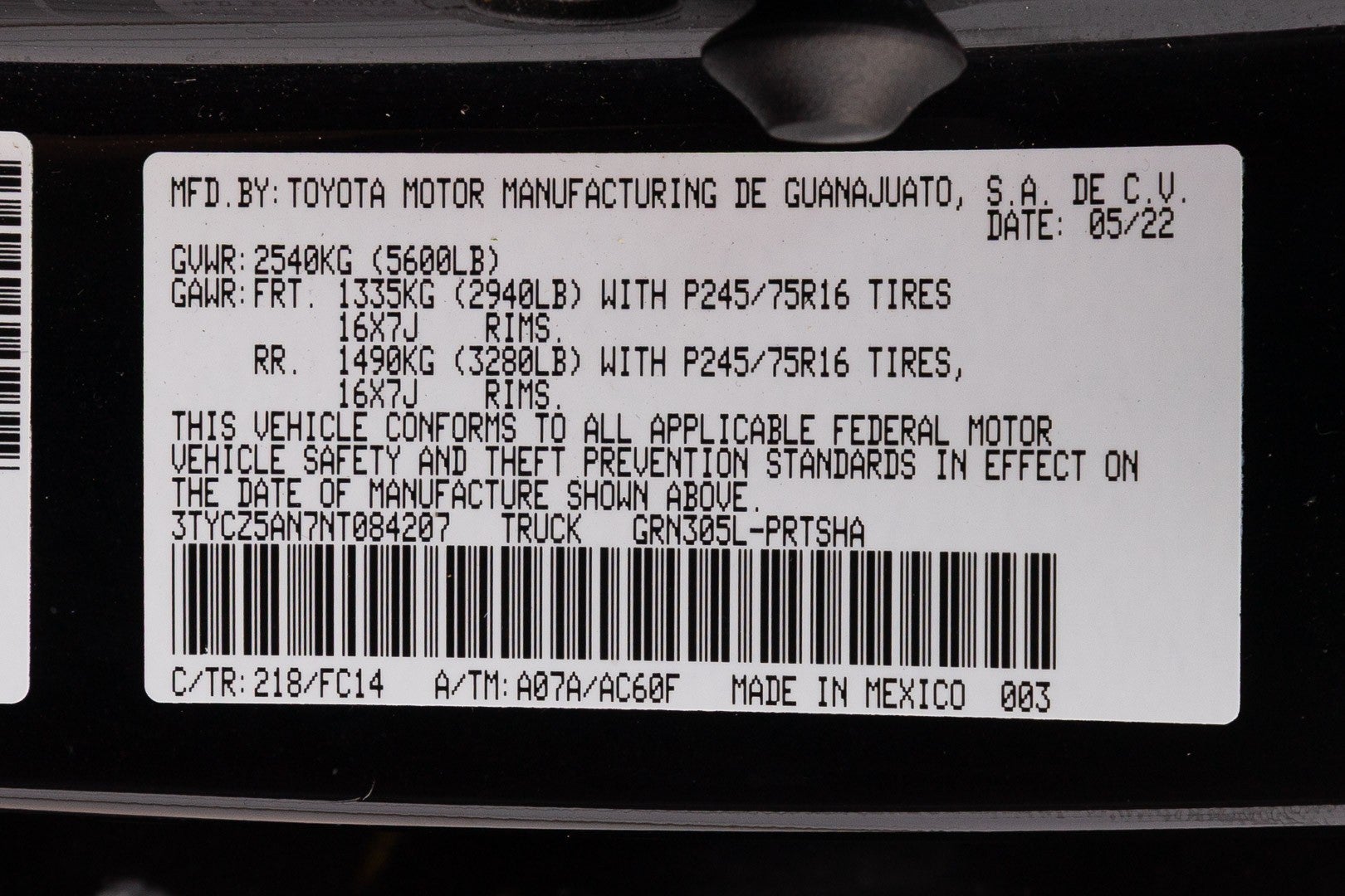 2022 Toyota Tacoma 4WD SR