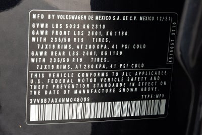 2022 Volkswagen Tiguan SE R-Line Black