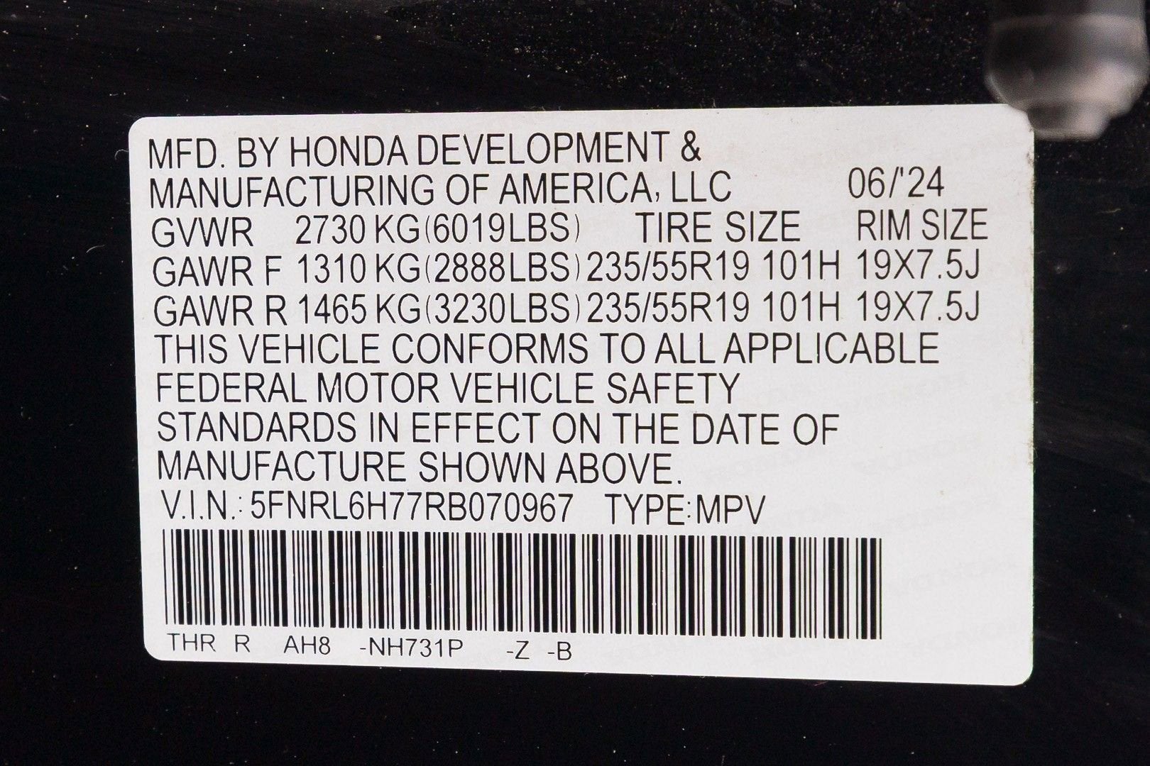 2024 Honda Odyssey Sport