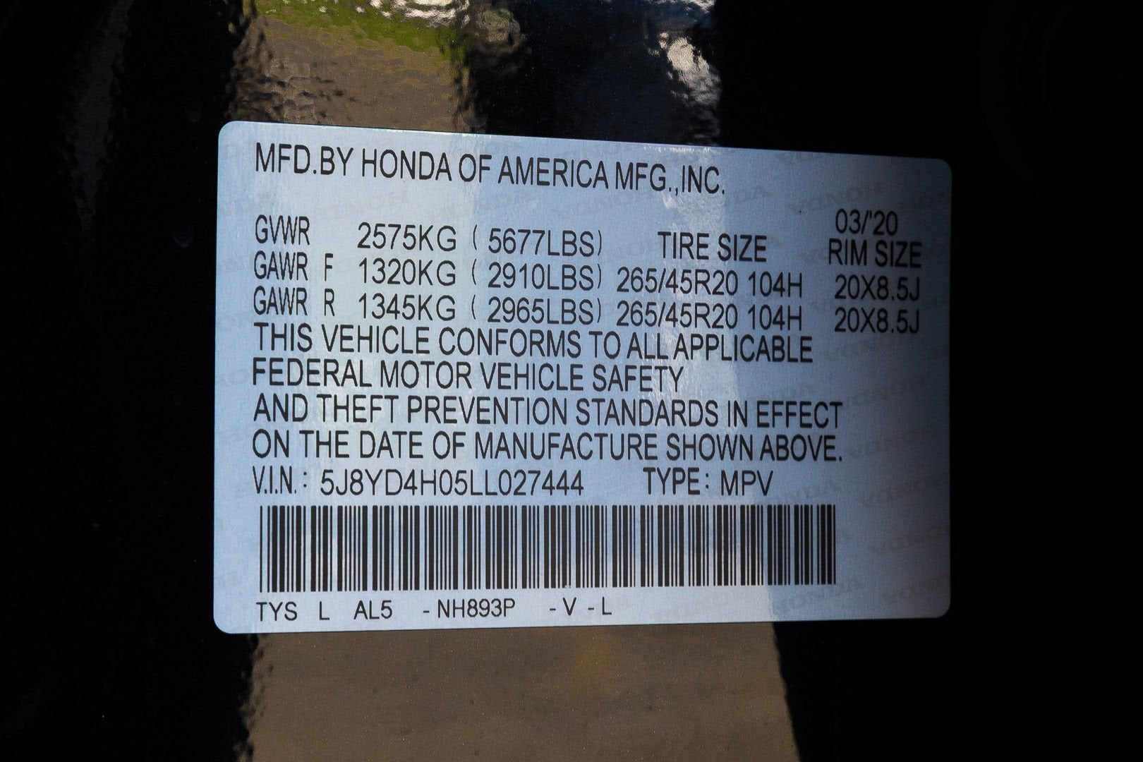 2020 Acura MDX w/Technology/A-Spec Pkg