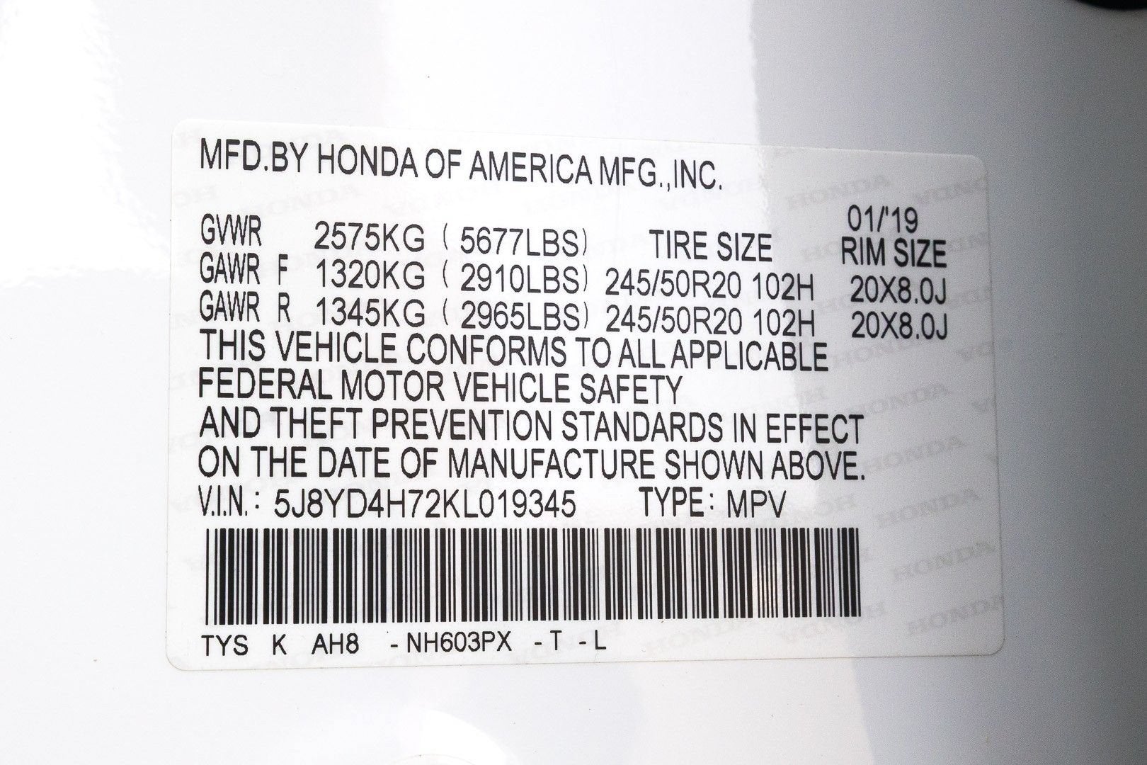 2019 Acura MDX w/Technology/Entertainment Pkg