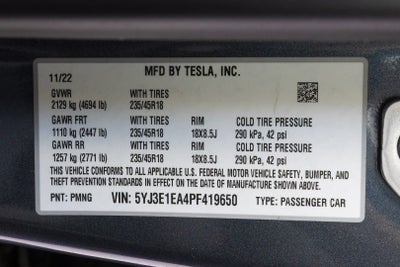 2023 Tesla Model 3 4DR RWD