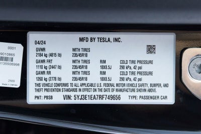 2024 Tesla Model 3 4DR RWD