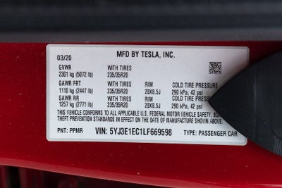 2020 Tesla Model 3 Performance
