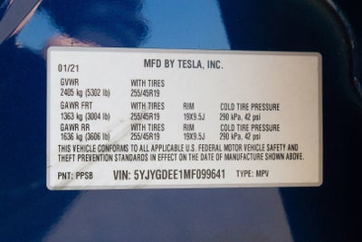 2021 Tesla Model Y Long Range