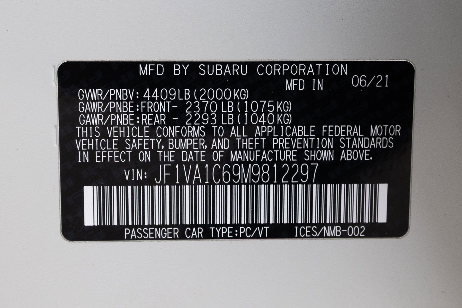 2021 Subaru WRX Premium