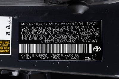 2025 Toyota Corolla Hybrid LE