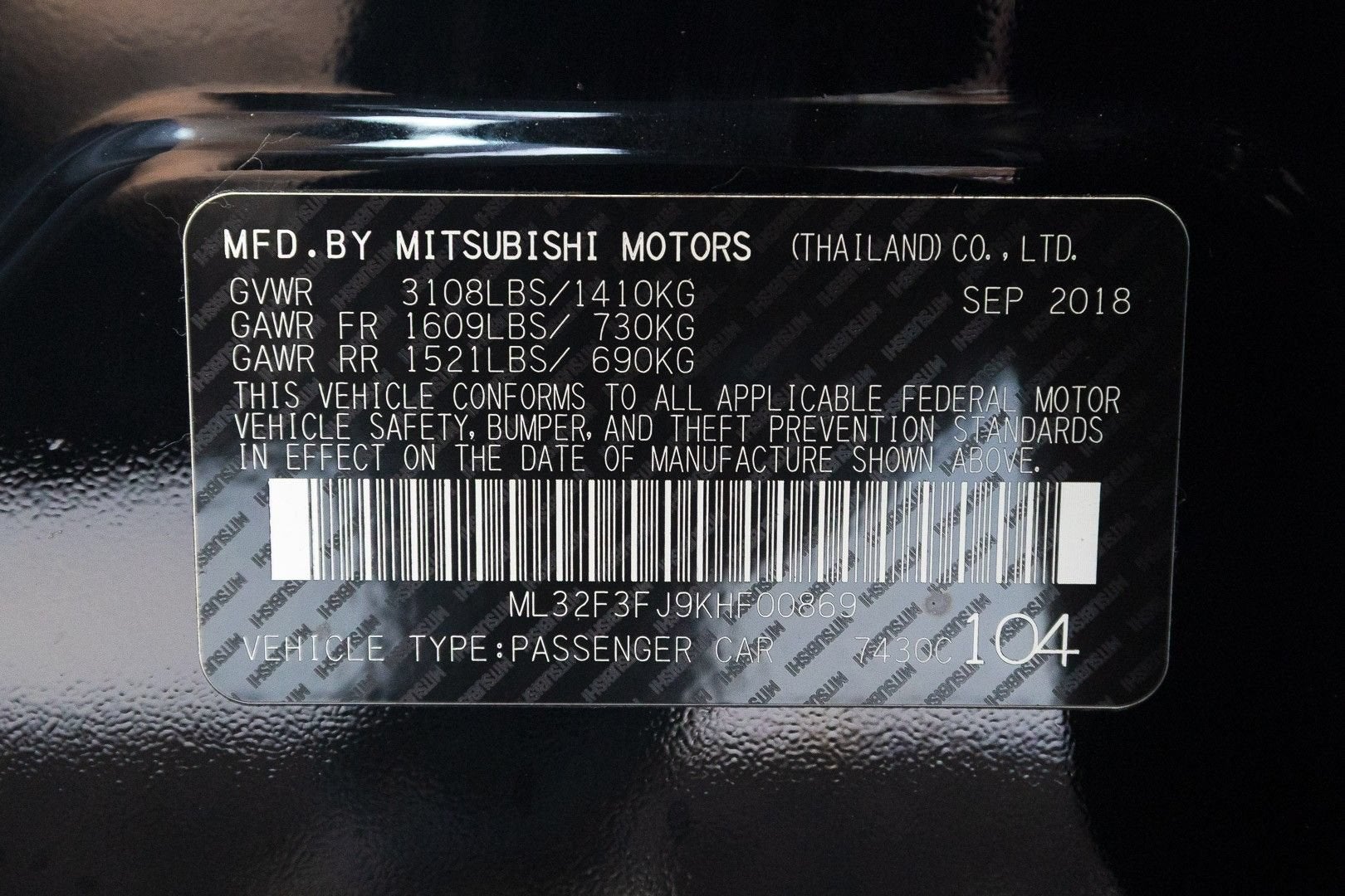 2019 Mitsubishi Mirage G4 ES